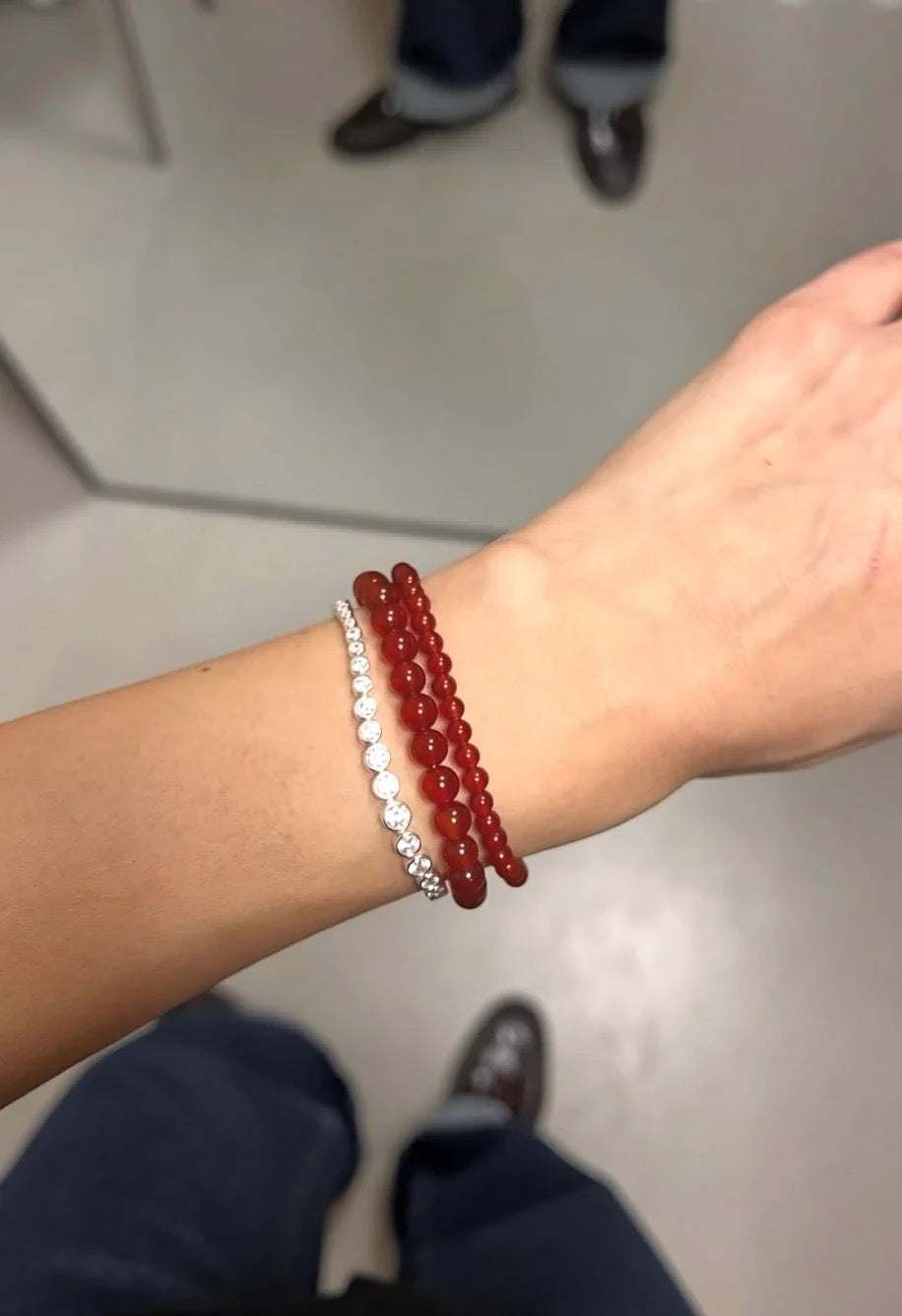 SOÏ COPENHAGEN PETITE Armband, red jade