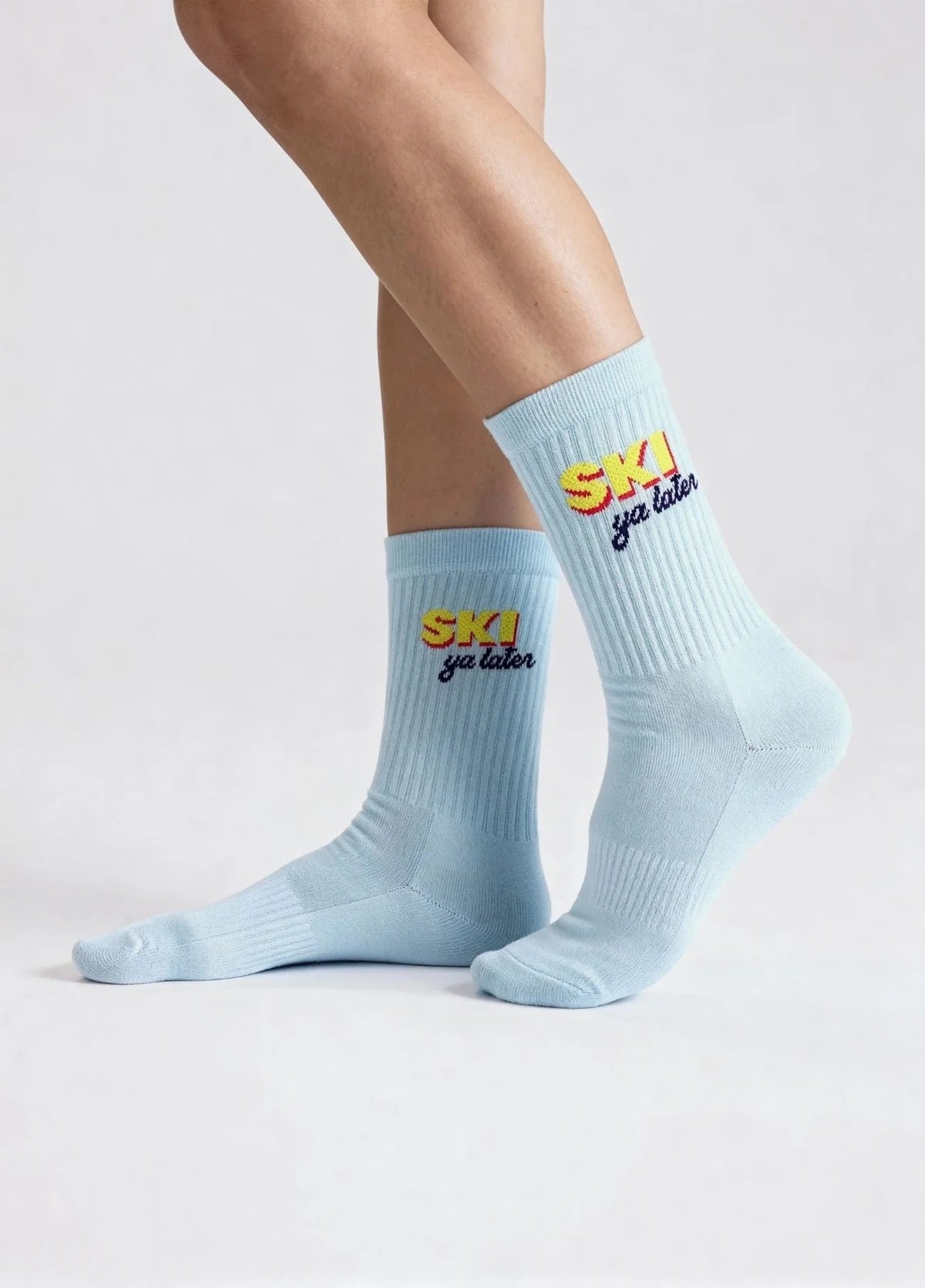 NBDC SKI YA LATER Socken, hellblau