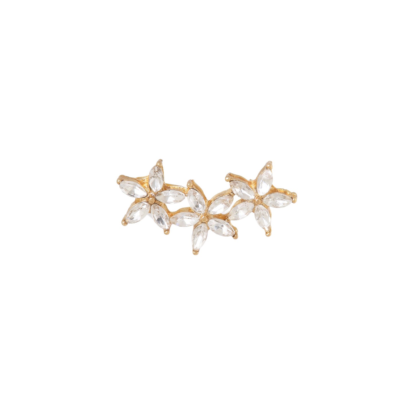 LABEL KIKI FLOWER Brosche, gold