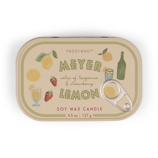 PADDYWAX BISTRO LEMON Tin Candle, meyer lemon