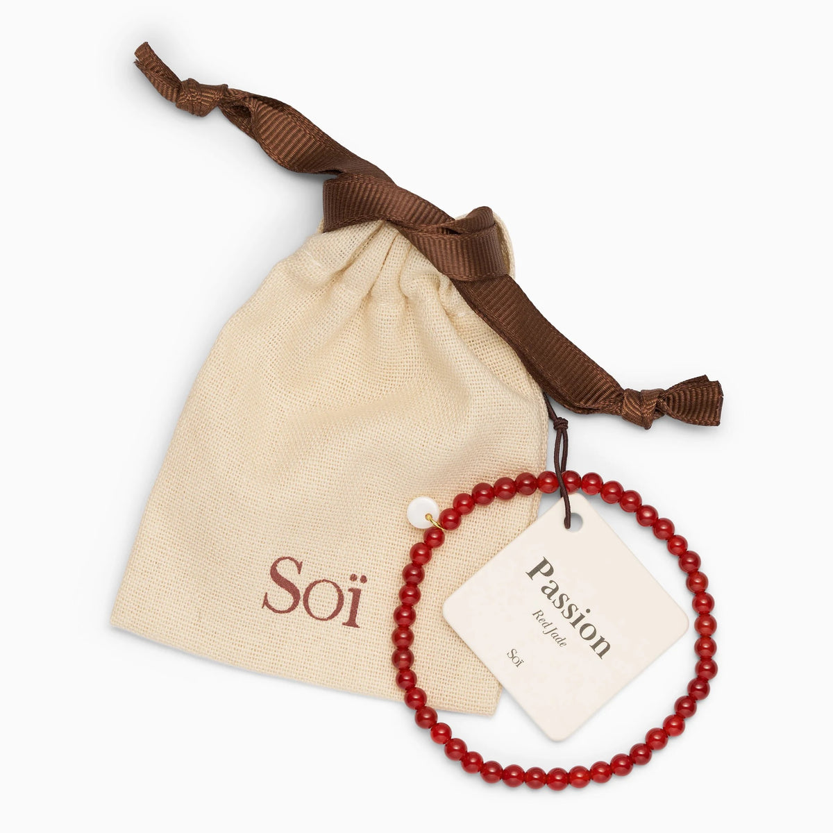 SOÏ COPENHAGEN PETITE Armband, red jade