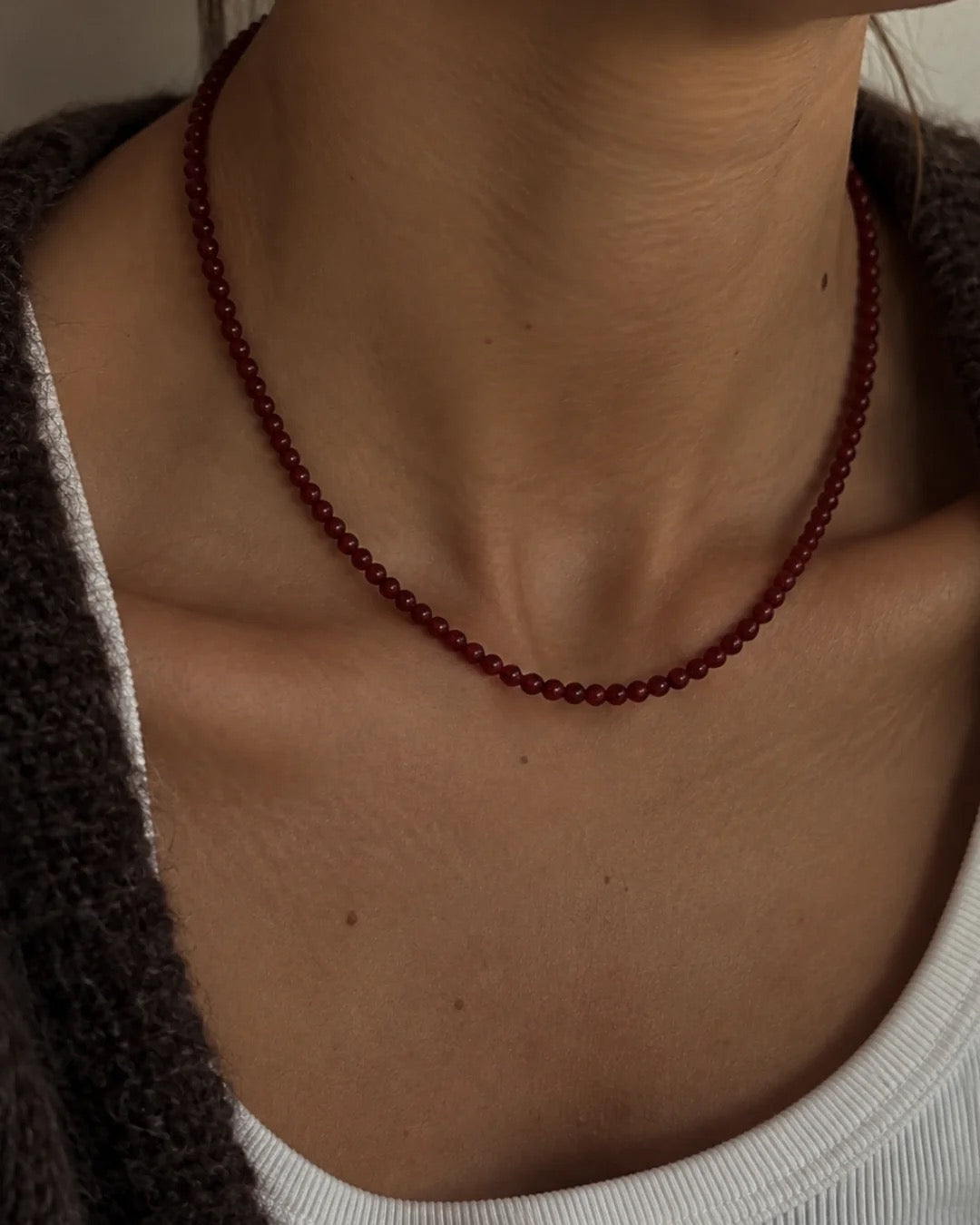 SOÏ COPENHAGEN LUNA Kette, garnet