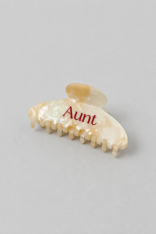 NOT YOUR MOMMY COOL AUNT Hairclip, beige