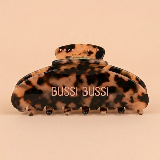 BAZAAR NOIR BUSSI BUSSI Hairclip, leo/rosa