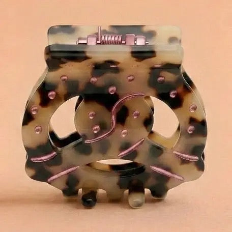 BAZAAR NOIR BREZE klein Hairclip, leo/pink