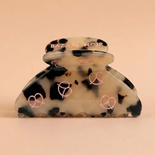 BAZAAR NOIR BREZEL Hairclip, leo/rosa