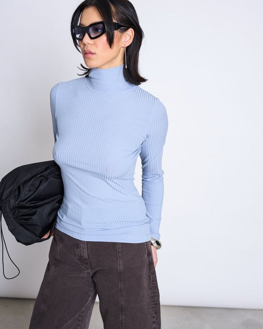 JAN|N JUNE MIO Turtleneck, mid blue