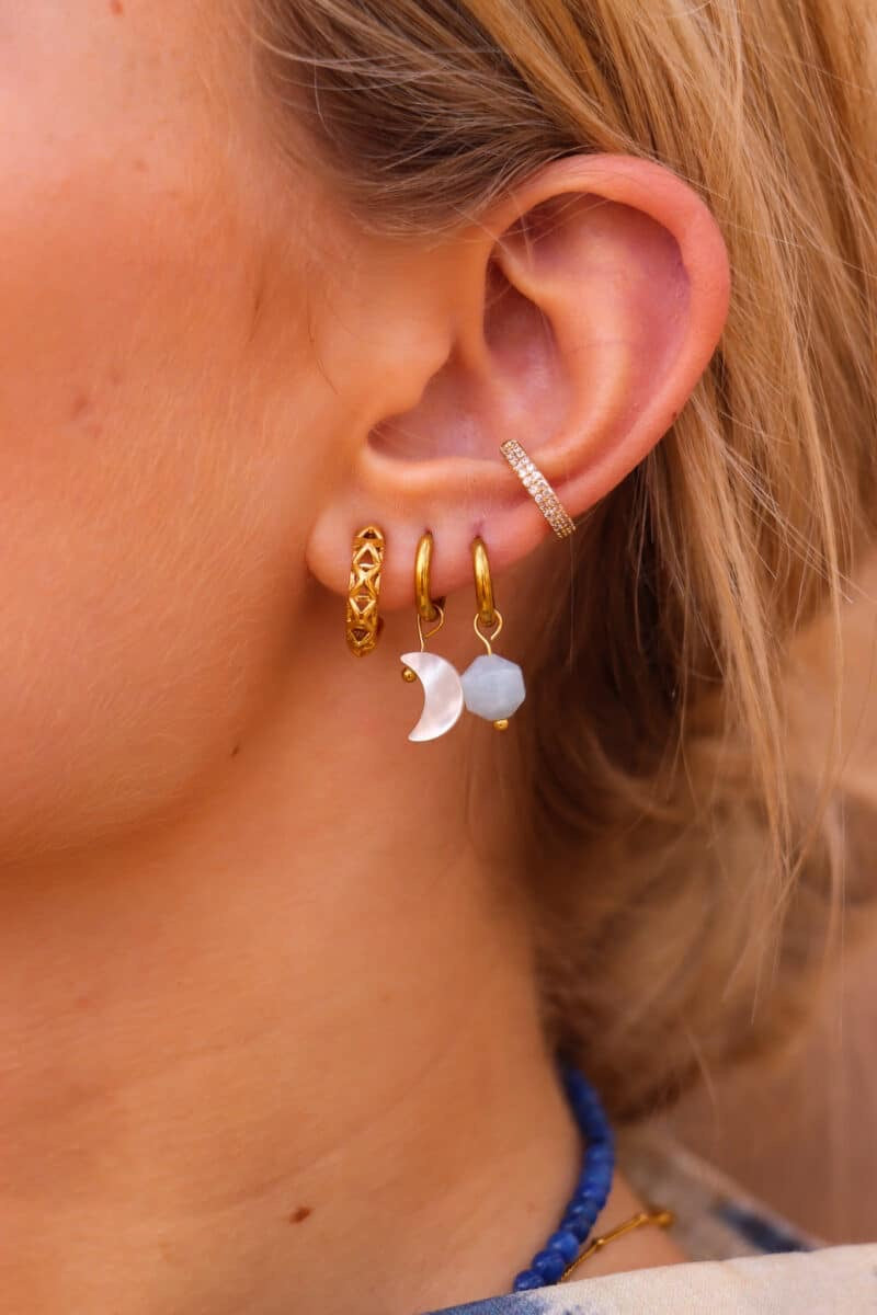 LABEL KIKI FULL MOON Hoop, gold