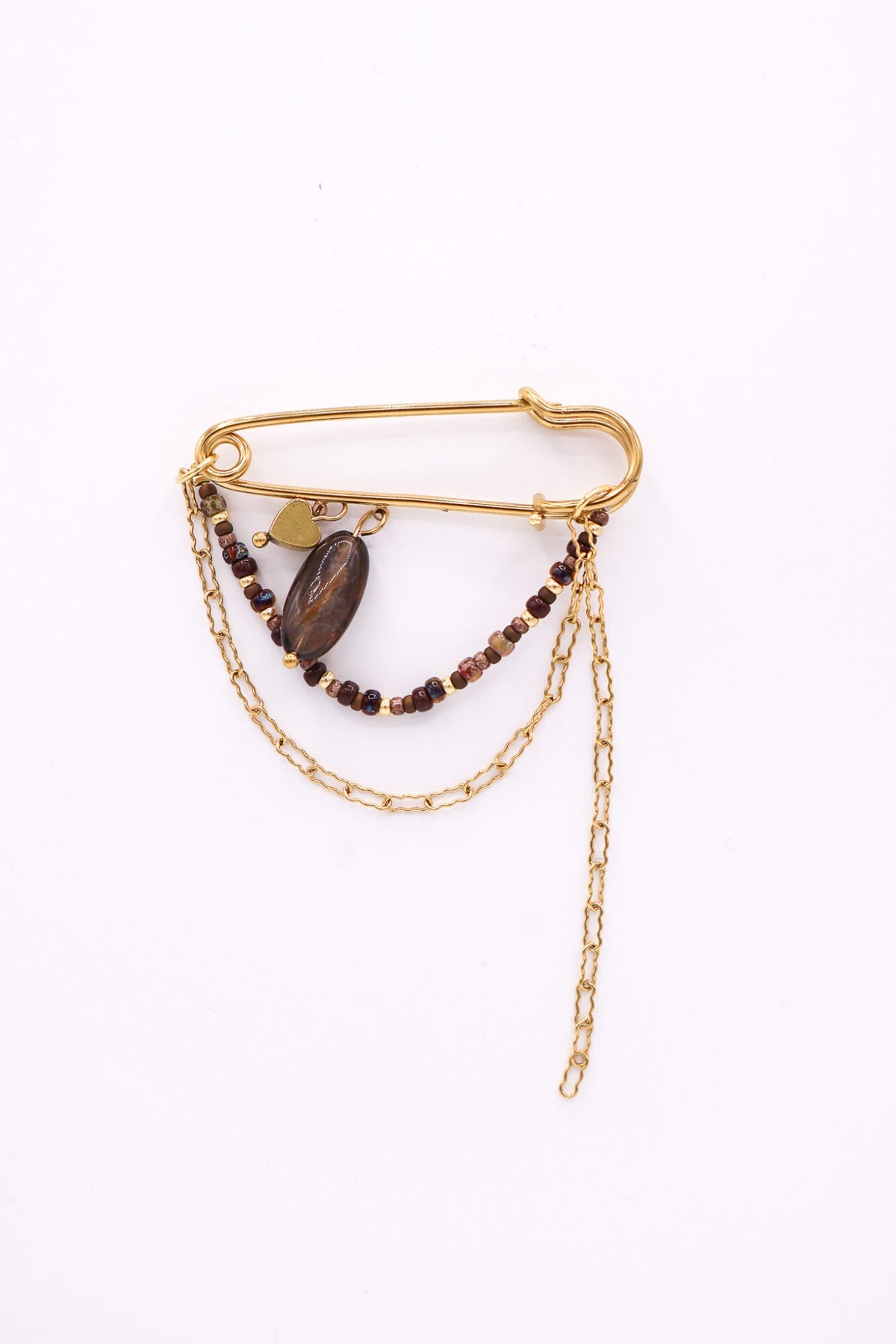 LABEL KIKI SECRET EMBRACE Brosche, gold