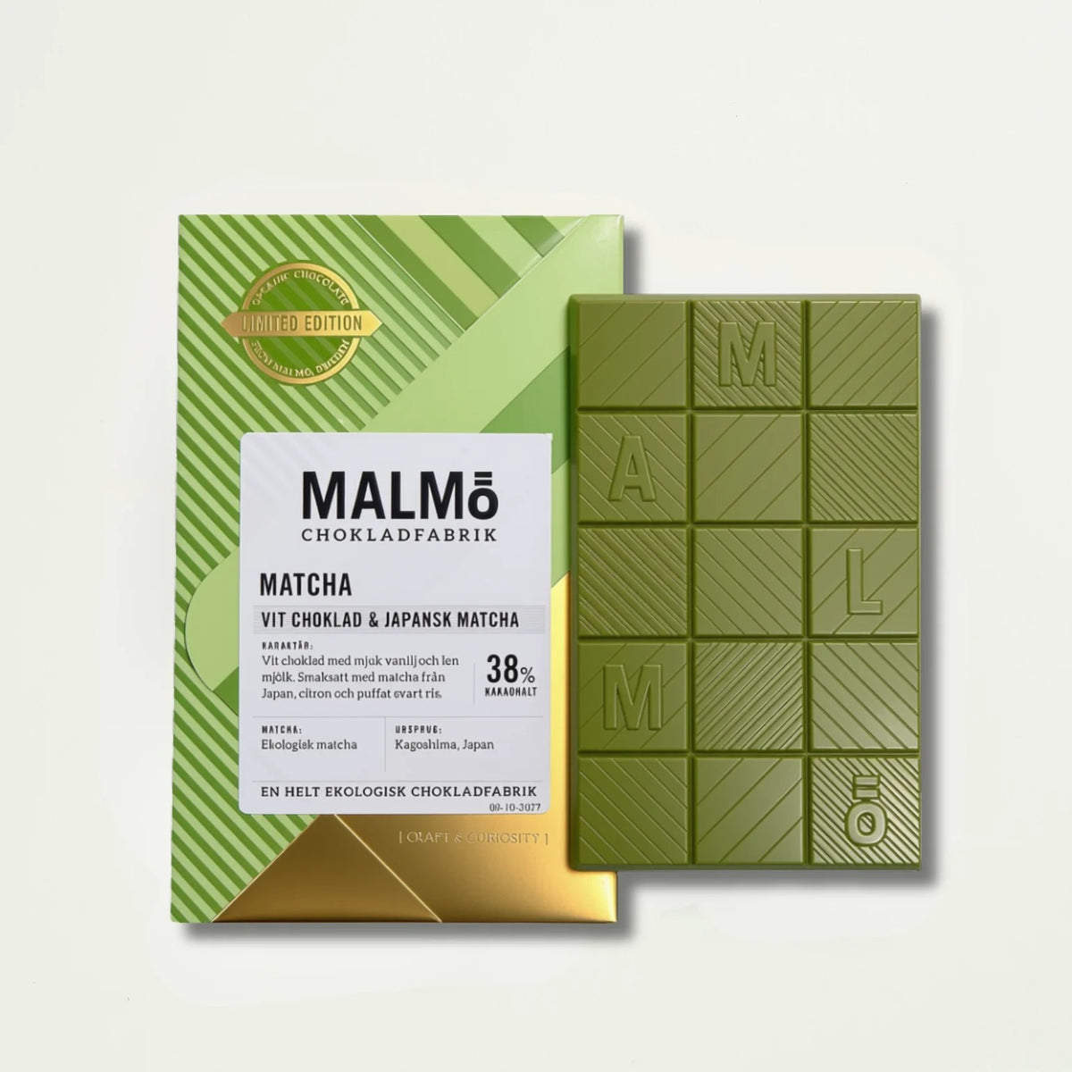 MALMÖ CHOKLADFABRIK Schokolade, white chocolate matcha