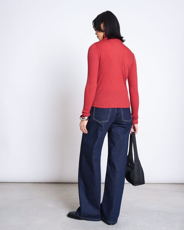 JAN|N JUNE VELL Turtleneck, mid red