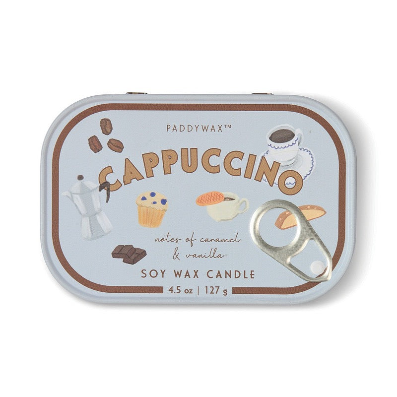 PADDYWAX BISTRO CAPPUCCINO Tin Candle, chocolate & cherry