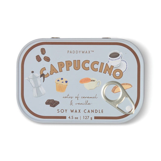 PADDYWAX BISTRO CAPPUCCINO Tin Candle, chocolate & cherry