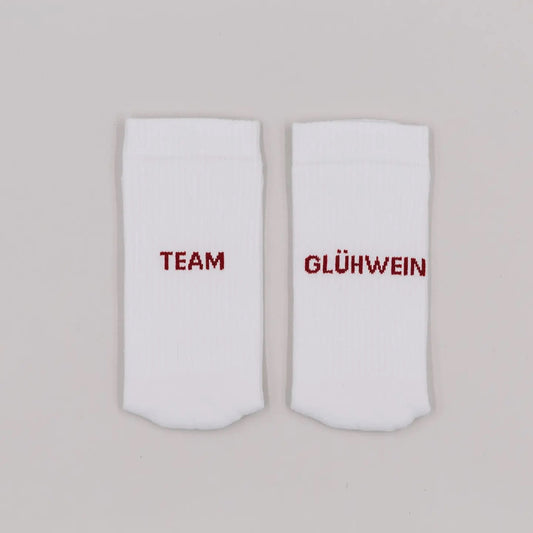 EULENSCHNITT TEAM GLÜHWEIN Socken, weiß