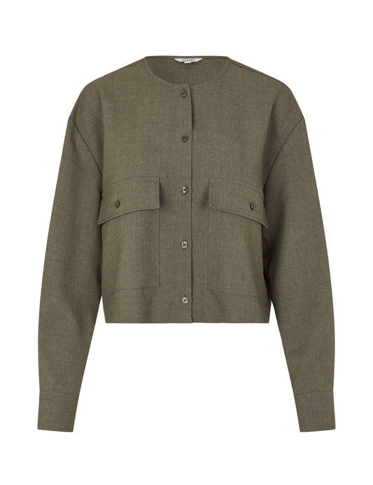 MBYM LICAN Bluse, deep green melange