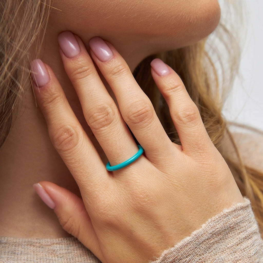 LULU COPENHAGEN COLOR Ring, petrol