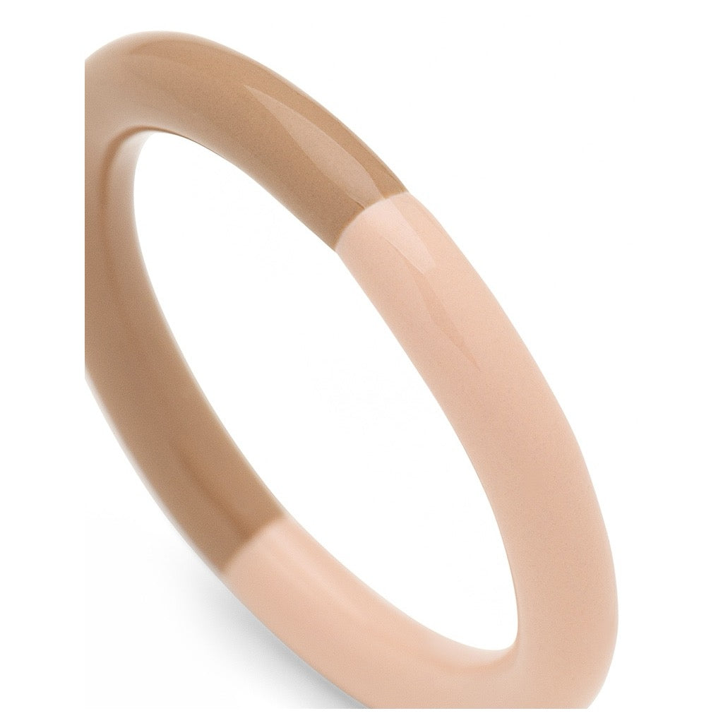 LULU COPENHAGEN DOUBLE COLOR Ring, mocha mousse/dusty peach
