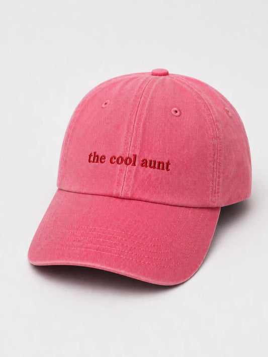 NOT YOUR MOMMY COOL AUNT Cap, pink