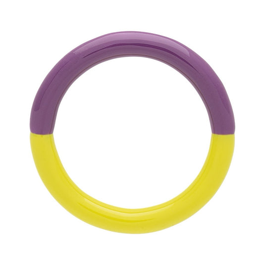 LULU COPENHAGEN DOUBLE COLOR Ring, wild lime/ purple harvest