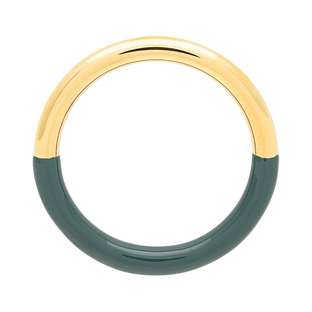 LULU COPENHAGEN DOUBLE COLOR Ring, gold/north sea green