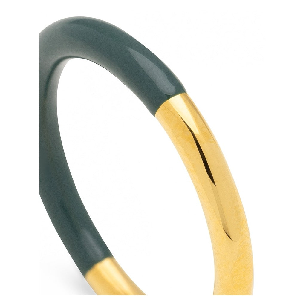 LULU COPENHAGEN DOUBLE COLOR Ring, gold/north sea green