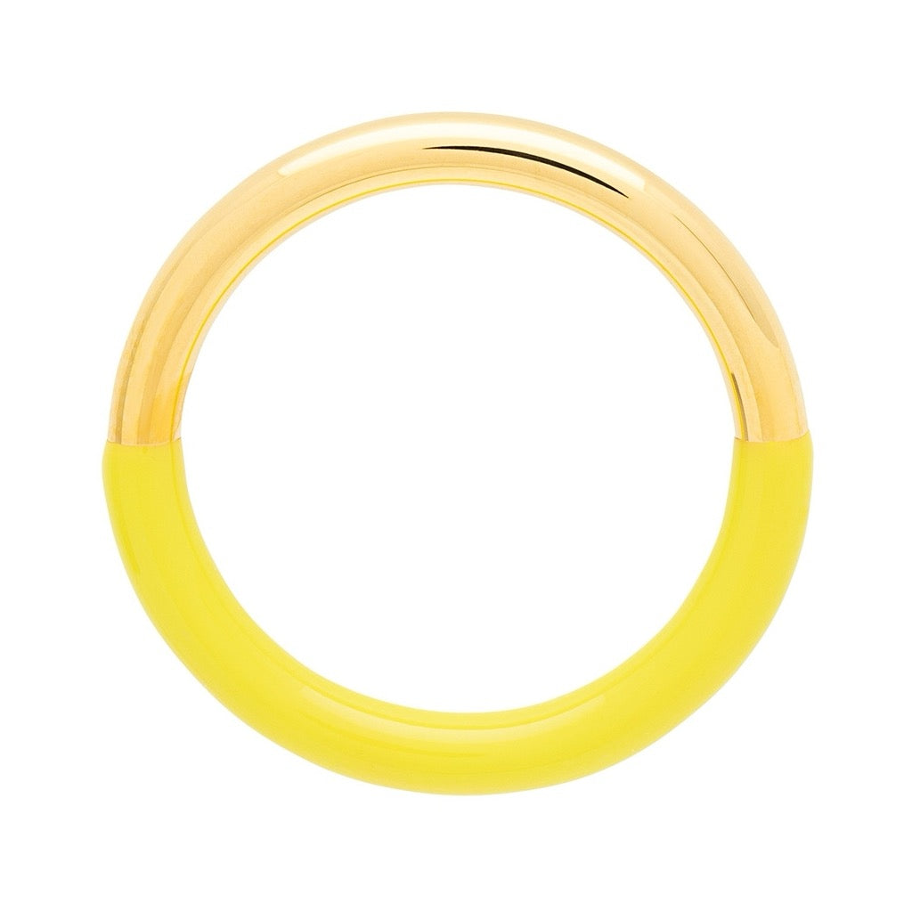 LULU COPENHAGEN DOUBLE COLOR Ring, gold/ wild lime