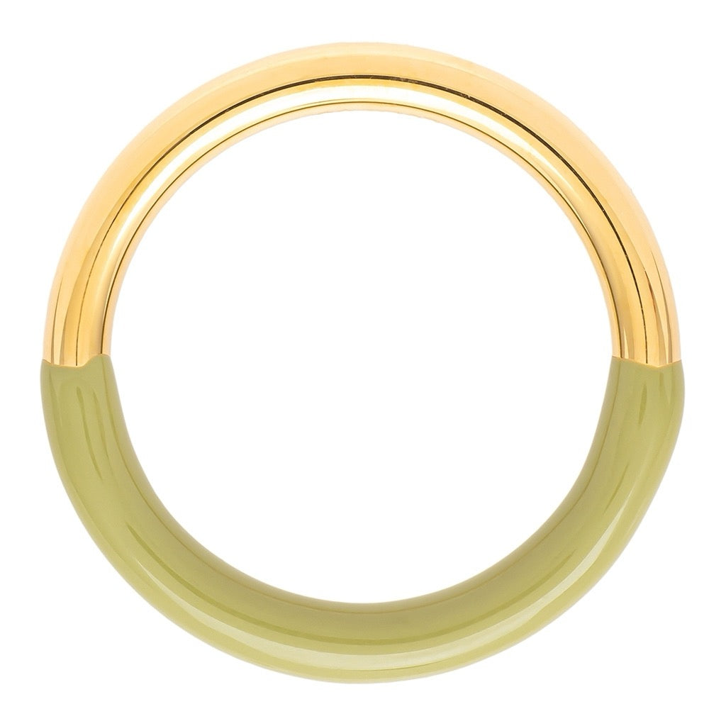 LULU COPENHAGEN DOUBLE COLOR Ring, gold/ willow green