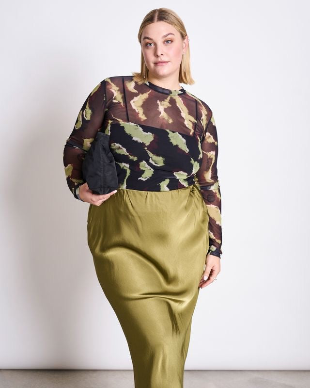 JAN|N JUNE DORA Longsleeve, mossfire