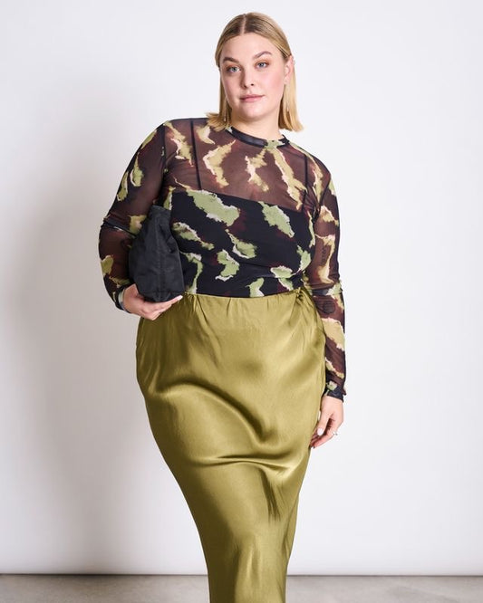 JAN|N JUNE DORA Longsleeve, mossfire