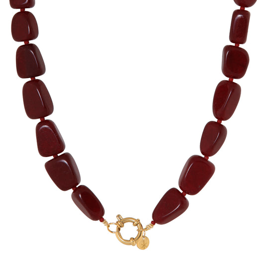 LABEL KIKI BURGUNDY Kette, gold