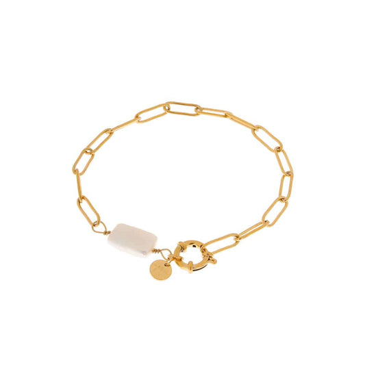 LABEL KIKI HOLD ON BIG PEARL Armband, gold
