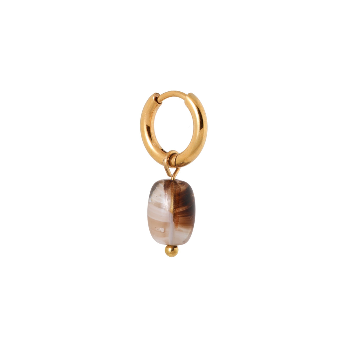 LABEL KIKI DARK COOKIE Hoop, gold