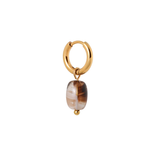 LABEL KIKI DARK COOKIE Hoop, gold