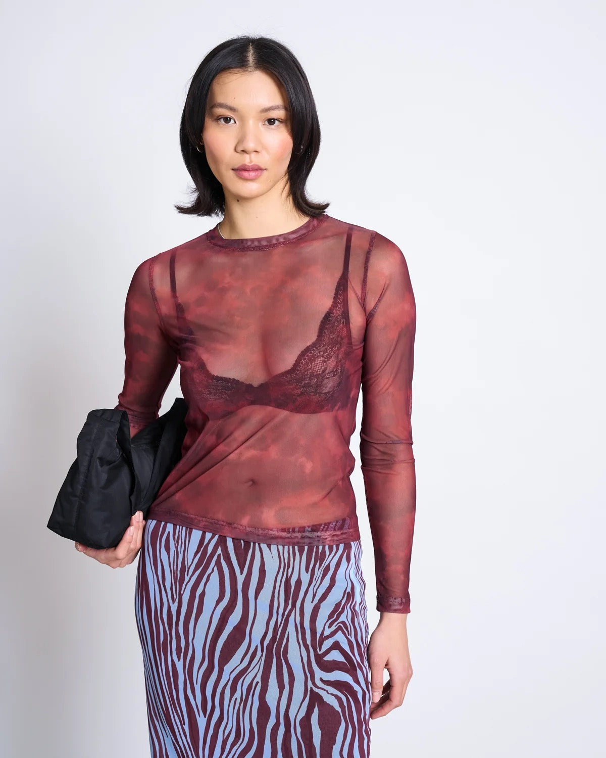 JAN|N JUNE DORA Longsleeve, carmine curl