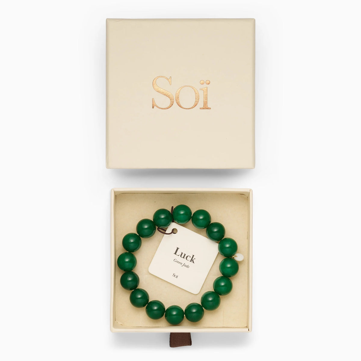 SOÏ COPENHAGEN CHUNKY Armband, green jade