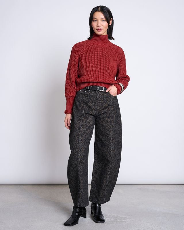 JAN|N JUNE OLA Rollkragenpullover, mid red