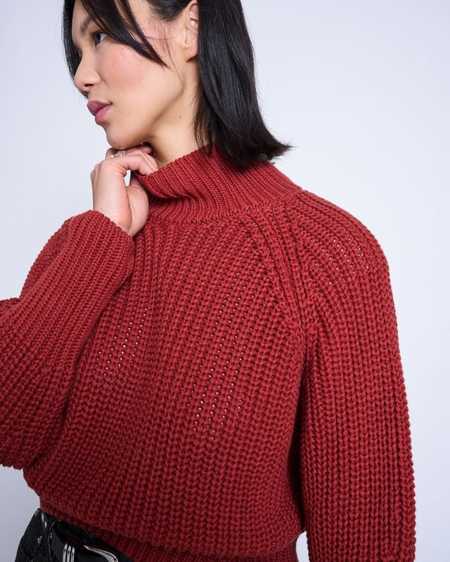 JAN|N JUNE OLA Rollkragenpullover, mid red