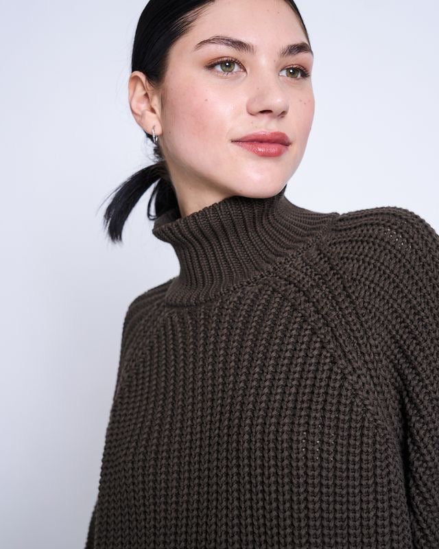 JAN|N JUNE OLA Rollkragenpullover, mud