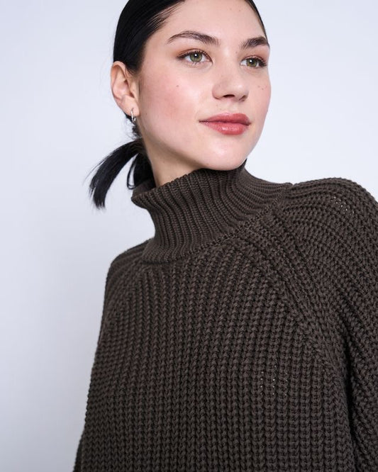 JAN|N JUNE OLA Rollkragenpullover, mud