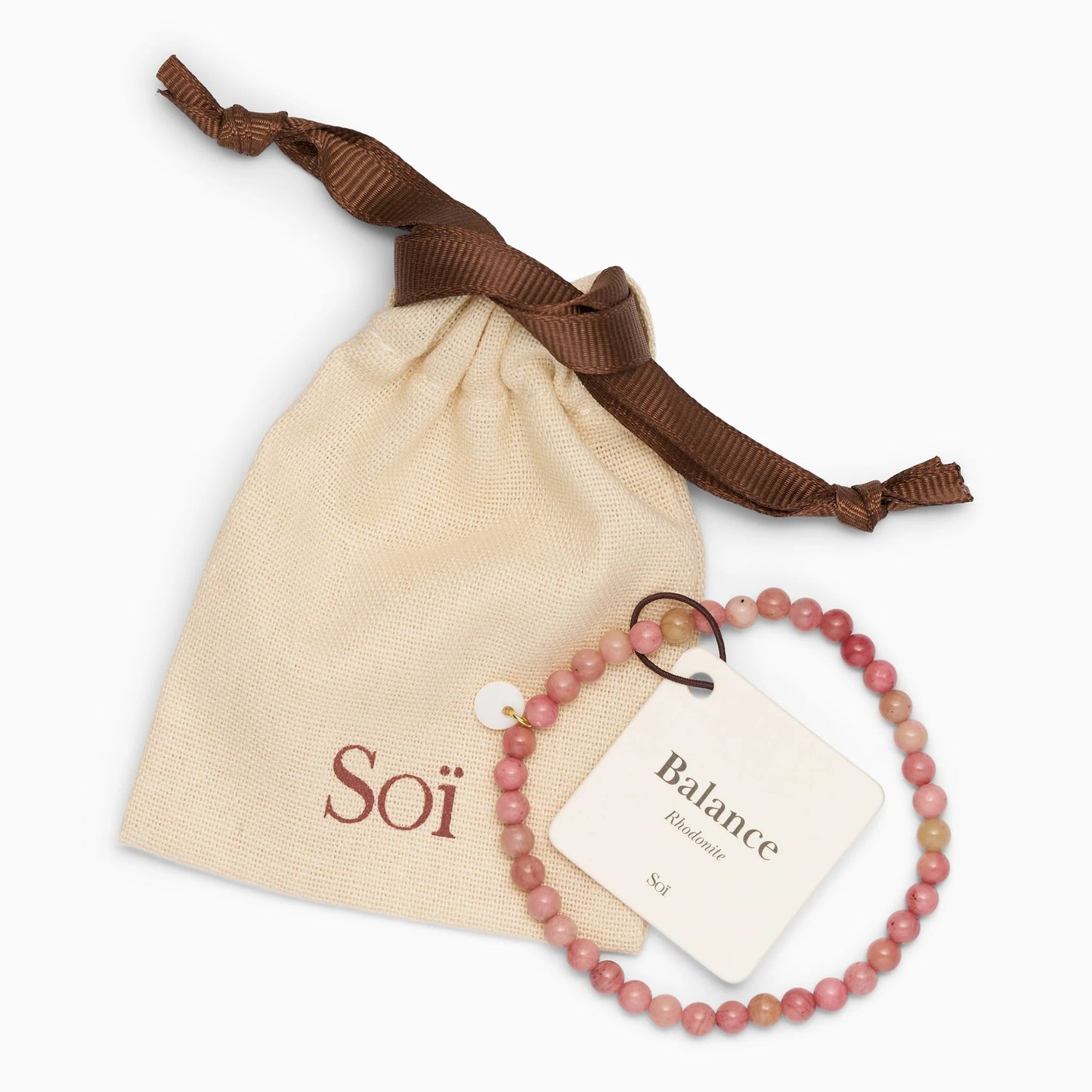 SOÏ COPENHAGEN PETITE Armband, rhodonite