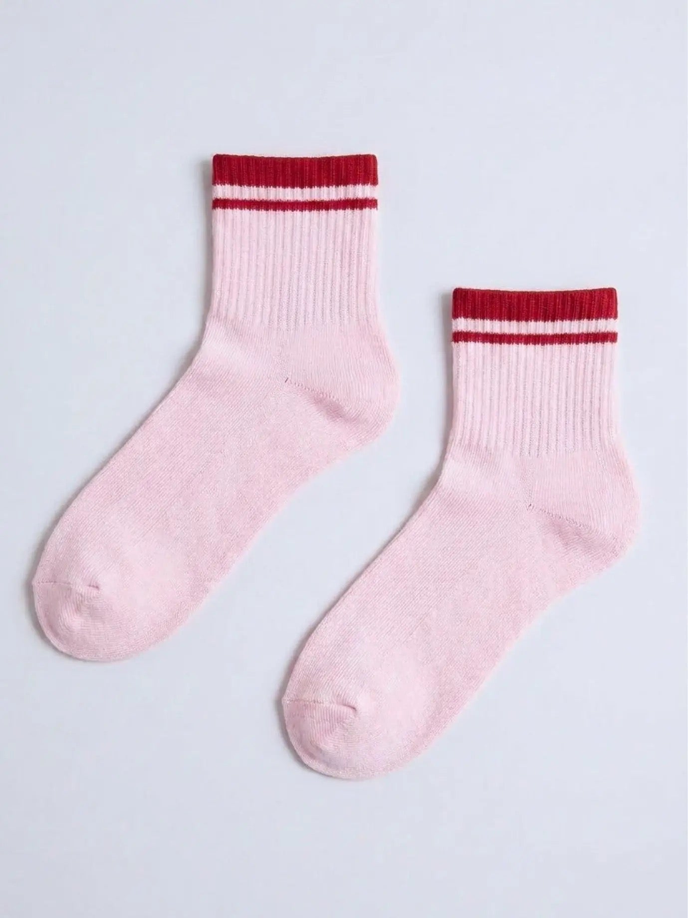 NBDC SUMMER STRIPES Socken, rosé/cherry