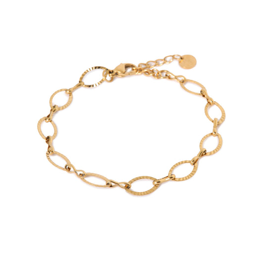 LABEL KIKI OVAL LINE Armband, gold