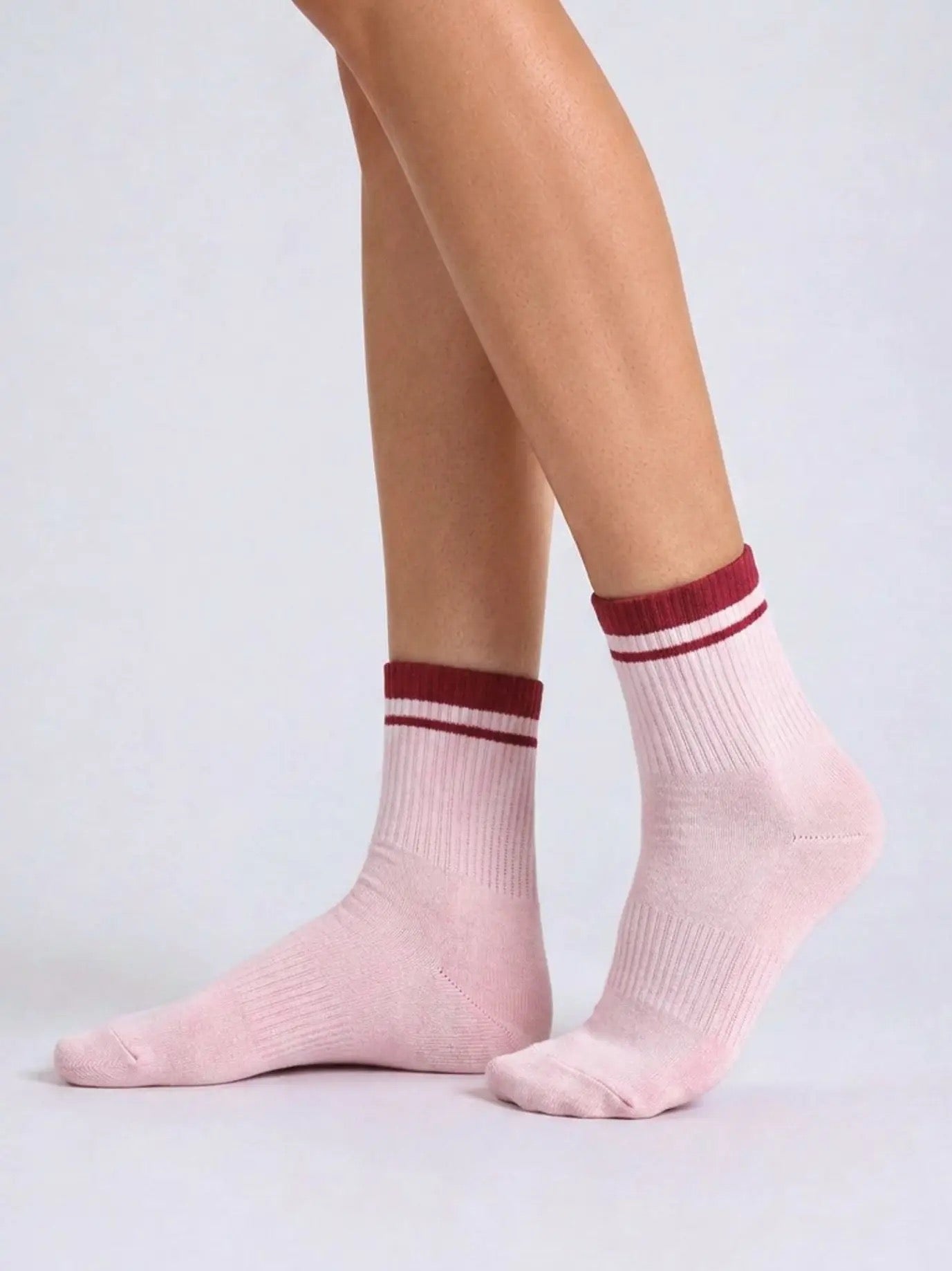 NBDC SUMMER STRIPES Socken, rosé/cherry