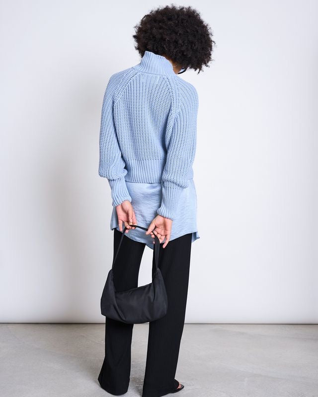 JAN|N JUNE OLA Rollkragenpullover, mid blue