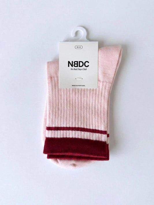 NBDC SUMMER STRIPES Socken, rosé/cherry