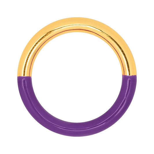 LULU COPENHAGEN DOUBLE COLOR Ring, gold/deep purple