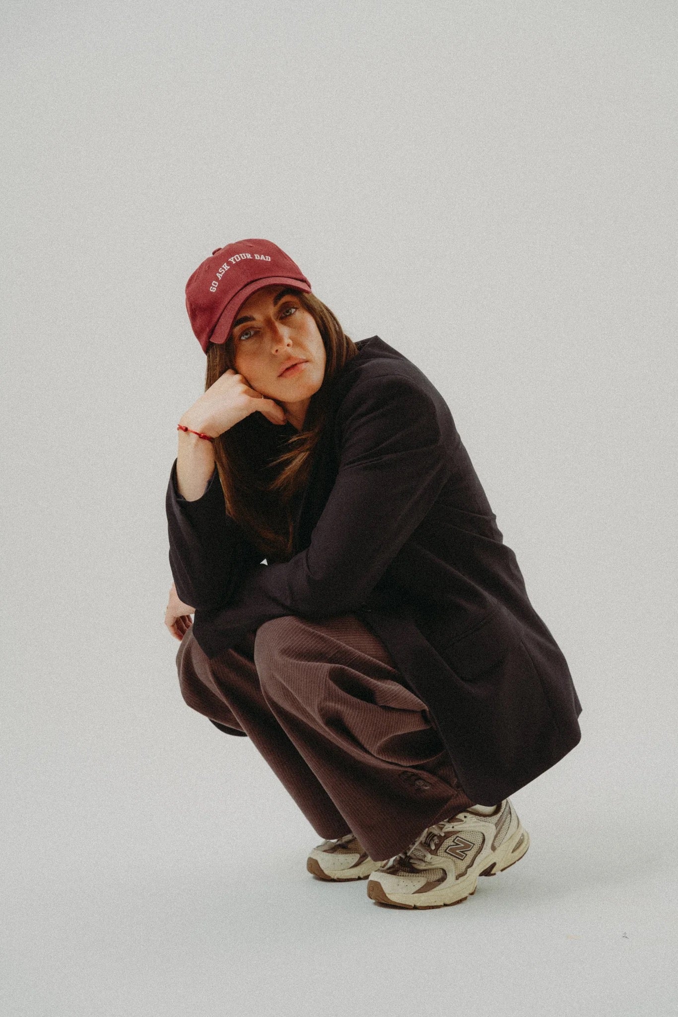 NOT YOUR MOMMY GO ASK YOUR DAD Cap, burgundy