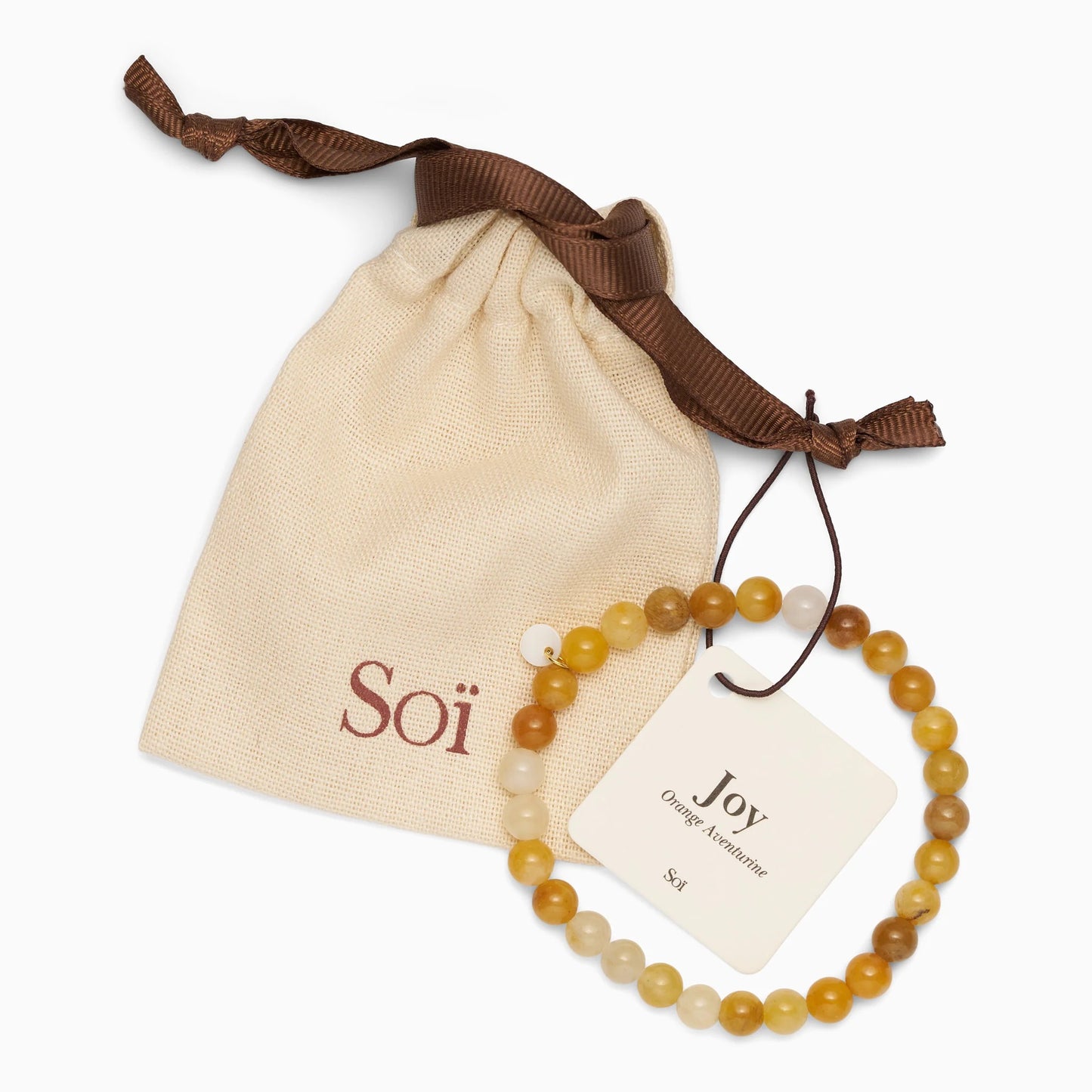 SOÏ COPENHAGEN ESSENTIAL Armband, orange aventurine