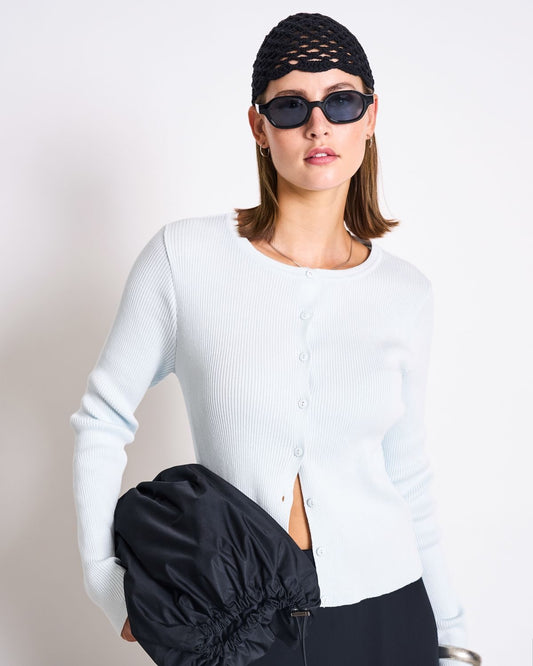 JAN|N JUNE GLIMT Cardigan, ice blue