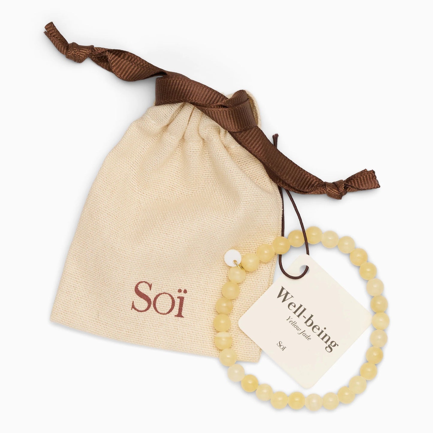 SOÏ COPENHAGEN ESSENTIAL Armband, yellow jade